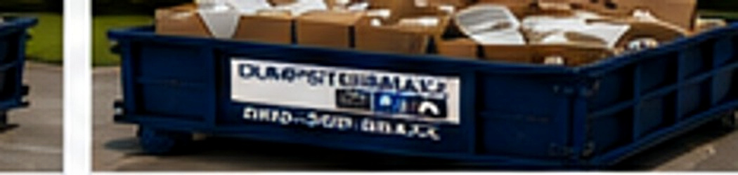 DumpsterMaxx dumpster with commercial waste loaded safely at or below the rim