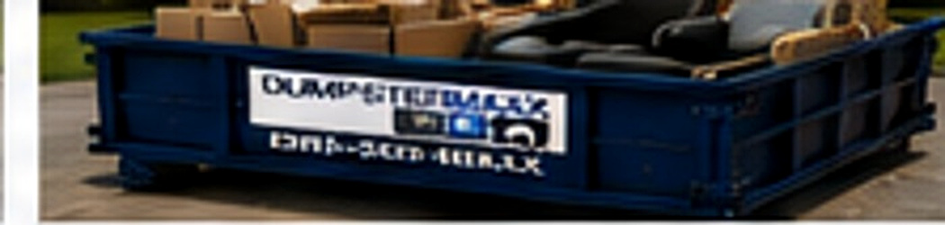 DumpsterMaxx dumpster with residential cleanouts loaded safely at or below the rim