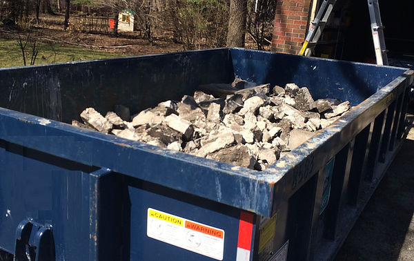 Concrete Dumpster Rental in Woodstock