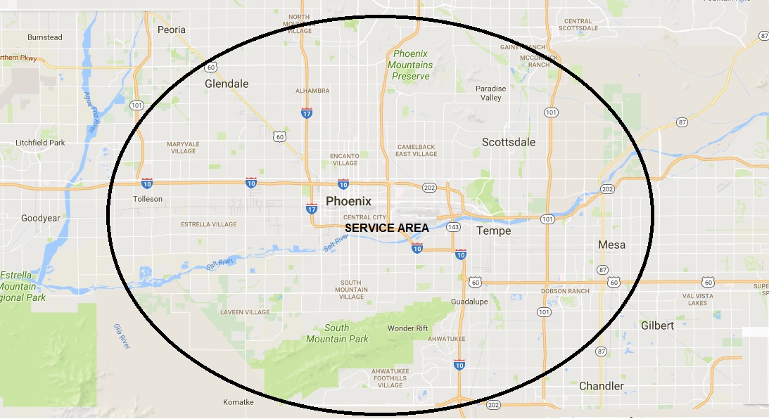 Phoenix Dumpster Rentals Map