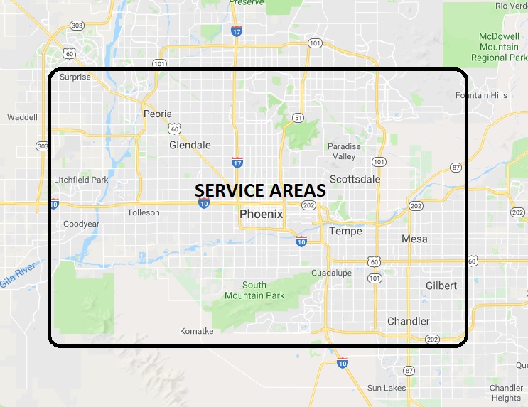 Phoenix Dumpster Rentals Map