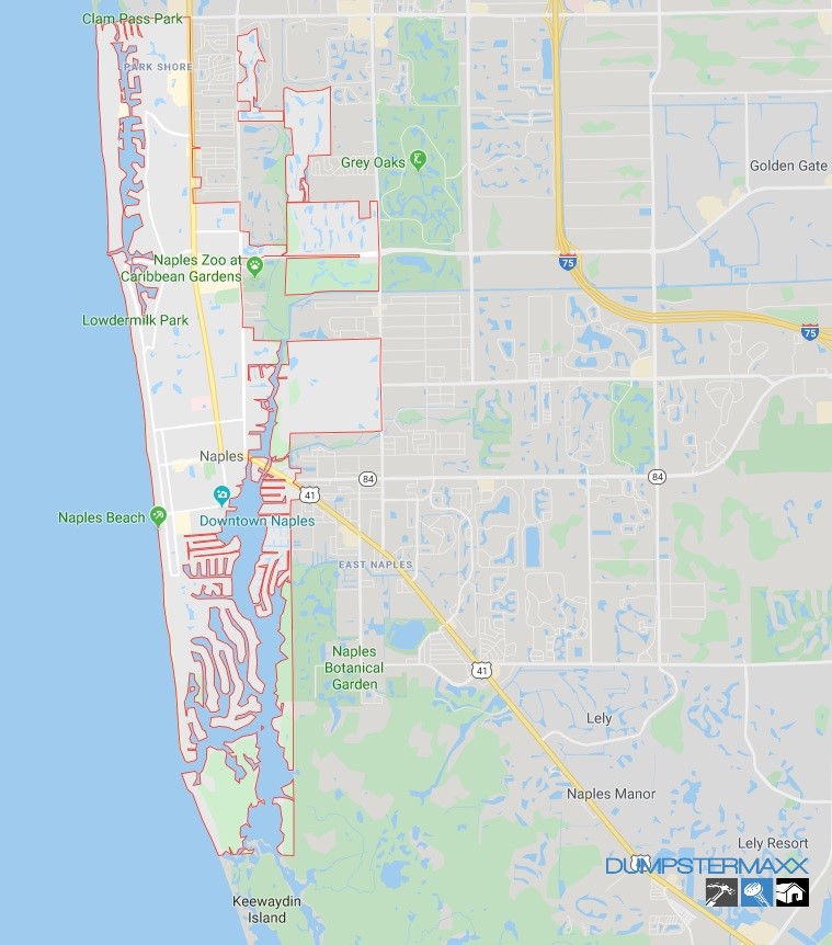 Dumpstermaxx Dumpster Rentals Naples FL - Service Area Map