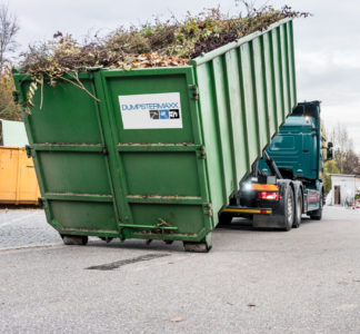 Yard waste dumpster