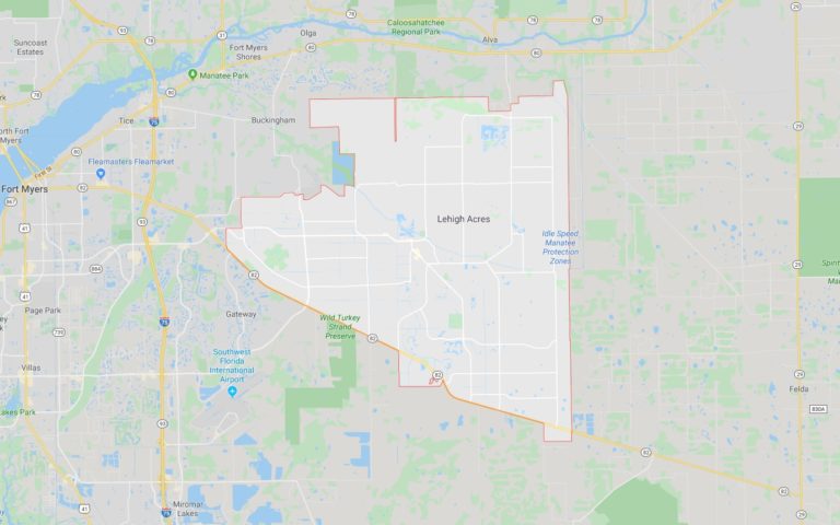 Lehigh Acres FL Dumpster Rental Map Roll off dumpster service area