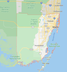 Miami Dumpster Rental Map Roll off dumpster in Miami Dade County service area